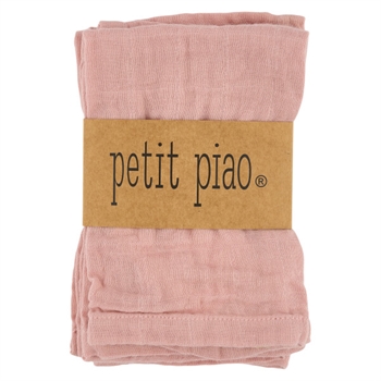 Petit Piao - 3-pak vaskeklude - Rose